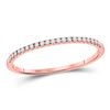 Image 1 : Diamond Timeless Stackable Band Ring 1/8 Cttw 10kt Rose Gold