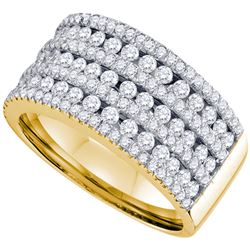 Diamond 7-row Band Ring 1-1/2 Cttw 14kt Yellow Gold