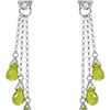 Image 1 : Genuine 10.53 ctw Peridot & Diamond Earrings 14KT White Gold - REF-33P7H