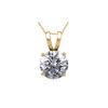 Image 1 : 14K Yellow Gold 1.02 ct Natural Diamond Solitaire Necklace - REF-286W8Z