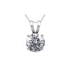 Image 1 : 14K White Gold 1.05 ct Natural Diamond Solitaire Necklace - REF-286A8V