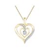 Image 1 : Diamond Moving Twinkle Solitaire Heart Pendant 1/10 Cttw 10kt Yellow Gold