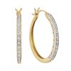 Image 1 : Diamond Hoop Earrings 1/6 Cttw 10kt Yellow Gold