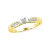 Image 1 : Diamond Solitaire Promise Bridal Ring 1/5 Cttw 10kt Yellow Gold