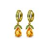 Image 1 : Genuine 14.3 ctw Citrine & Peridot Earrings 14KT Yellow Gold - REF-82A9K