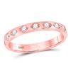 Image 1 : Diamond Flush Diamond Shaped Stackable Band Ring 1/5 Cttw 10kt Rose Gold