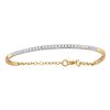 Image 1 : Diamond Promise Bangle Bracelet 1/2 Cttw 10kt Yellow Gold