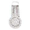 Image 1 : Diamond Cluster Pendant 1/2 Cttw 14kt White Gold