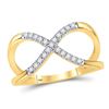 Image 1 : Diamond Split-shank Infinity Ring 1/6 Cttw 10kt Yellow Gold