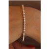 Image 1 : Natural 5.07 ctw Diamond Eternity Tennis Bracelet 18K Rose Gold - REF-401W3H