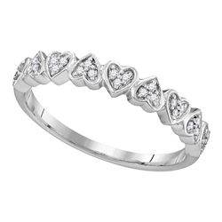 Diamond Heart Ring 1/10 Cttw 10kt White Gold