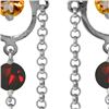 Genuine 3 ctw Citrine & Garnet Earrings 14KT White Gold - REF-48A9K