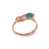 Image 1 : Genuine 0.65 ctw Emerald Ring 14KT Rose Gold - REF-49N6R