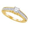 Diamond Solitaire Bridal Wedding Engagement Ring 5/8 Cttw 14kt Yellow Gold