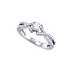 Diamond Solitaire Bridal Wedding Engagement Ring 1/3 Cttw 14kt White Gold