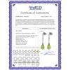 Image 2 : Genuine 3.3 ctw Peridot & Diamond Earrings 14KT Rose Gold - REF-42H9X
