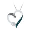 Diamond Cluster Heart Pendant 1/20 Cttw 10kt White Gold