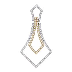 Diamond 2-tone Pendant 3/8 Cttw 14kt Two-tone Gold