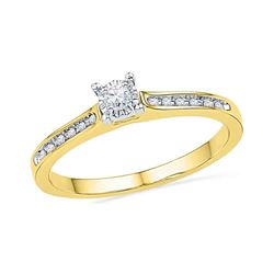 Diamond Solitaire Bridal Wedding Engagement Ring 1/10 Cttw 10kt Yellow Gold