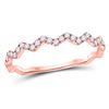 Image 1 : Diamond Zigzag Stackable Band Ring 1/5 Cttw 10kt Rose Gold