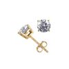 Image 1 : 14K Yellow Gold 1.06 ctw Natural Diamond Stud Earrings - REF-141H9W