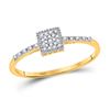 Image 1 : Diamond Cluster Ring 1/12 Cttw 10kt Yellow Gold