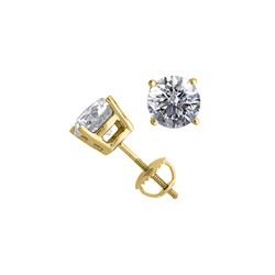 14K Yellow Gold 2.06 ctw Natural Diamond Stud Earrings - REF-519X2K