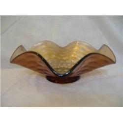 Carnival Glass Fluted Bowl
