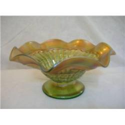 Carnival Glass Fluted Bowl