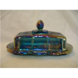 Carnival Glass Butter Dish
