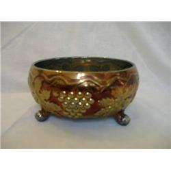 Carnival Glass Footed Bowl