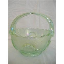 Fenton Green Bowl w/ Handle