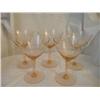 Image 1 : Pink Depression 5 pc stemware set
