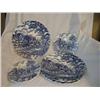 Image 1 : Flow Blue/Blue Willow 3 saucers & 3 plates