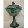 Image 1 : Carnival Glass Covered Compote
