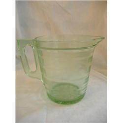 Green Depression Measuring Pitcher