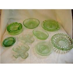 Green Depression 9 odd pcs.