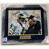 Image 1 : FRAMED PHOTOGRAPH OF JIM HARBAUGH AND BO SCHEMBECHLER SIGNED BY HARBAUGH