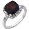 Image 1 : MOZAMBIQUE GARNET AND DIAMOND RING