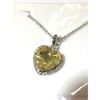 Image 2 : Austrian Crystal with Swarovski Elements - Yellow heart necklace