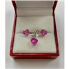 Image 1 : Ladies Kunzite Heart Pendant and Earrings Set