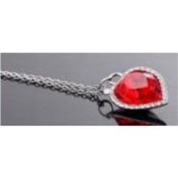 Austrian Crystal with Swarovski Elements - Red heart necklace