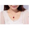 Image 1 : Austrian Crystal with Swarovski Elements - Red heart necklace