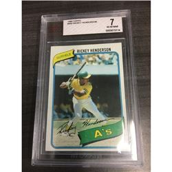 1980 Rickey Henderson Topps BVG Beckett Graded 7 Rookie Card