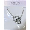 Image 3 : Austrian Crystal with Swarovski Elements - Interlocking hearts-Clear