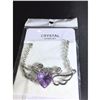 Image 2 : Austrian Crystal with Swarovski Elements - Angel wings & Love/Heart-Violet