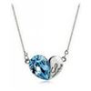 Image 1 : Austrian Crystal with Swarovski Elements - Heart w/ Love engraved-Blue