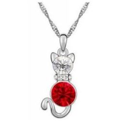 Austrian Crystal with Swarovski Elements - Kitten-Red