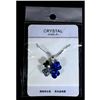 Image 2 : Austrian Crystal with Swarovski Elements - Clover hearts-Sapphire