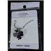 Image 3 : Austrian Crystal with Swarovski Elements - Clover hearts-Purple